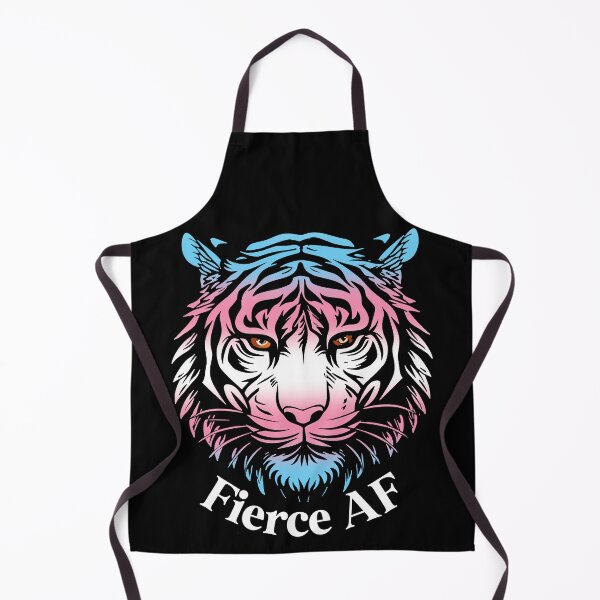 Item preview, Fierce AF Tiger with Transgender Flag Colors, Trans Flag Design designed and sold by Travelslightly.