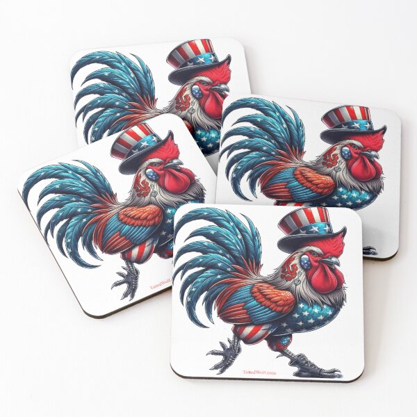 Item preview, Patriotic Tatted Rooster designed and sold by TattedWolf.