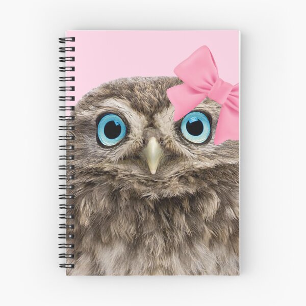 Item preview, owl wearing pink bow designed and sold by SillyLittleSnek.