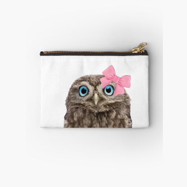 Item preview, owl wearing pink bow designed and sold by SillyLittleSnek.
