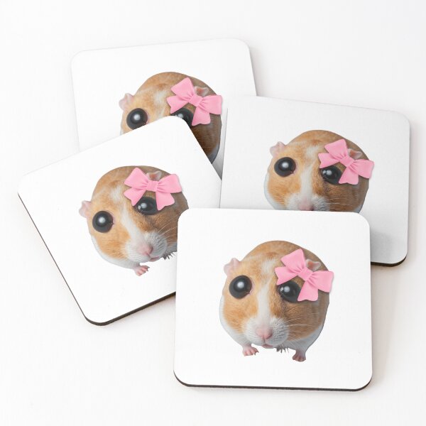 Item preview, Hamster wearing pink bow  designed and sold by SillyLittleSnek.