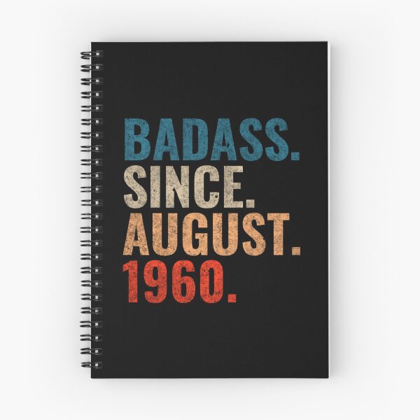Item preview, Badass since August 1960 Vintage 1960 August birthday gift designed and sold by Teelogic.