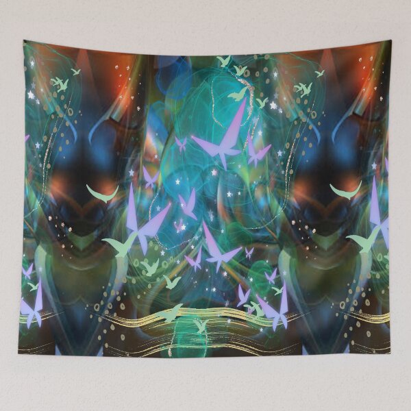 Item preview, Butterfly Fantacy, Abstract design, Abstraction, bold colorful abstract playful design inspired by nature designed and sold by Adri Barnard.