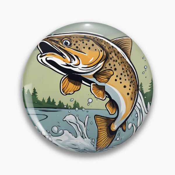 Item preview, Jumping Brown Trout designed and sold by girlwhomakes.