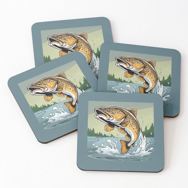 Item preview, Jumping Brown Trout designed and sold by girlwhomakes.