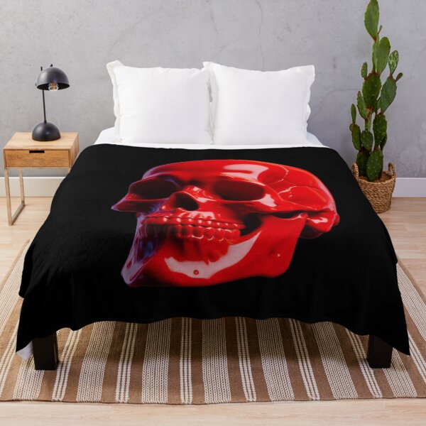 Item preview, Red Shining, Skull, Black Background, Big pattern designed and sold by GaborSkeleton.
