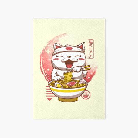 Neko Ramen Art Board Print