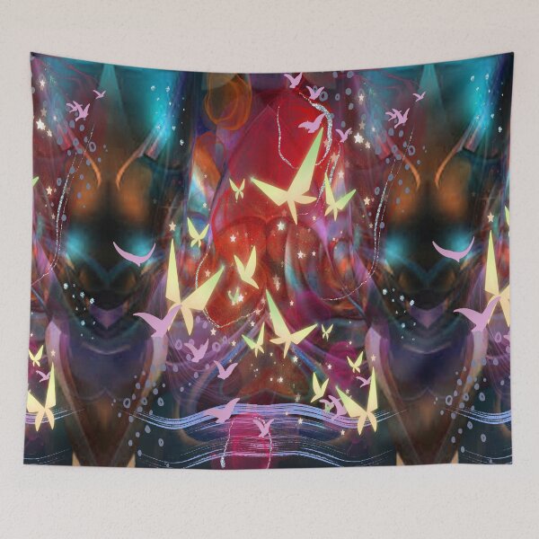 Item preview, Butterfly Fantacy 3, Abstract design, Abstraction, bold colorful abstract playful design inspired by nature designed and sold by Adri Barnard.