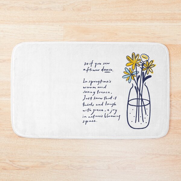 Item preview, A Flower Poem- Navy Blue designed and sold by houseoffami.
