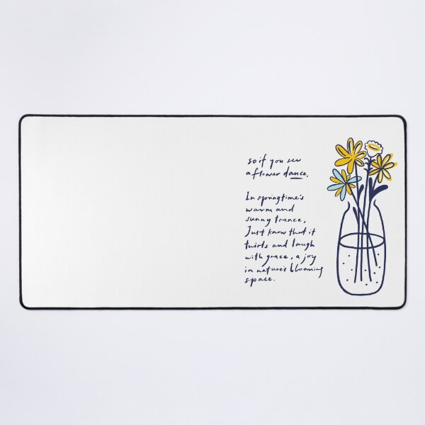 Item preview, A Flower Poem- Navy Blue designed and sold by houseoffami.