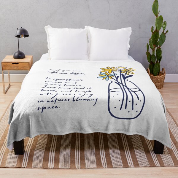 Item preview, A Flower Poem- Navy Blue designed and sold by houseoffami.