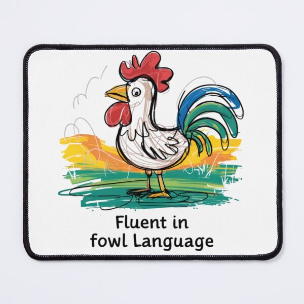 Item preview, Fowl Language, FunnyFits70, Funny, Humor, Swear, farm, rooster, hens, coop, animals, barn, sticker designed and sold by FunnyFits70.
