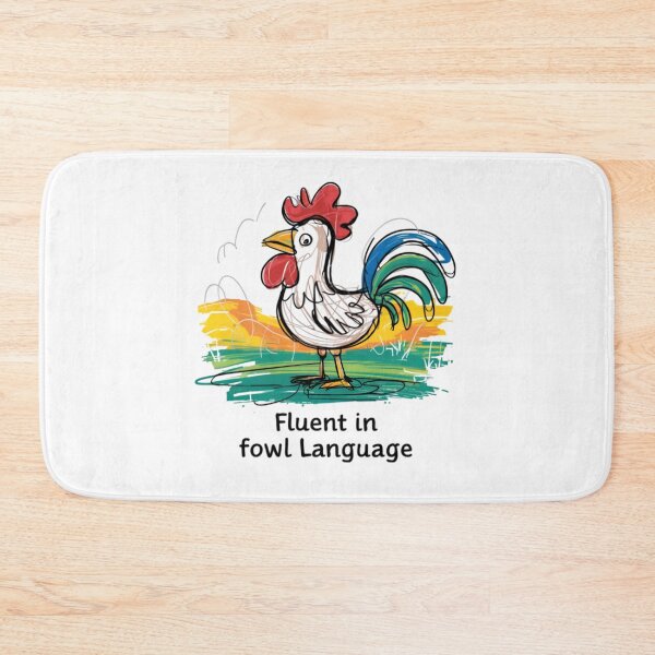 Item preview, Fowl Language, FunnyFits70, Funny, Humor, Swear, farm, rooster, hens, coop, animals, barn, sticker designed and sold by FunnyFits70.