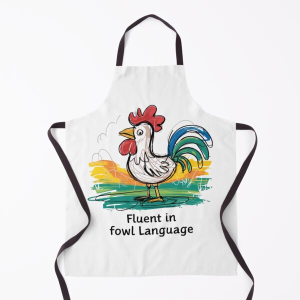 Item preview, Fowl Language, FunnyFits70, Funny, Humor, Swear, farm, rooster, hens, coop, animals, barn, sticker designed and sold by FunnyFits70.