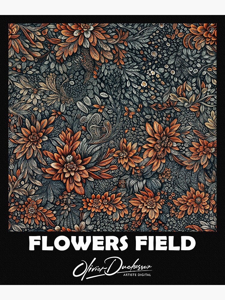 Aperçu 3 sur 3. Impression artistique avec l'œuvre Flowers field 68 créée et vendue par oduchossoir.