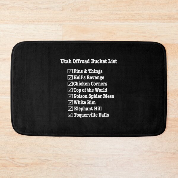 Item preview, Utah 4x4 Off Road Bucket List, White Text designed and sold by MMc Buck.
