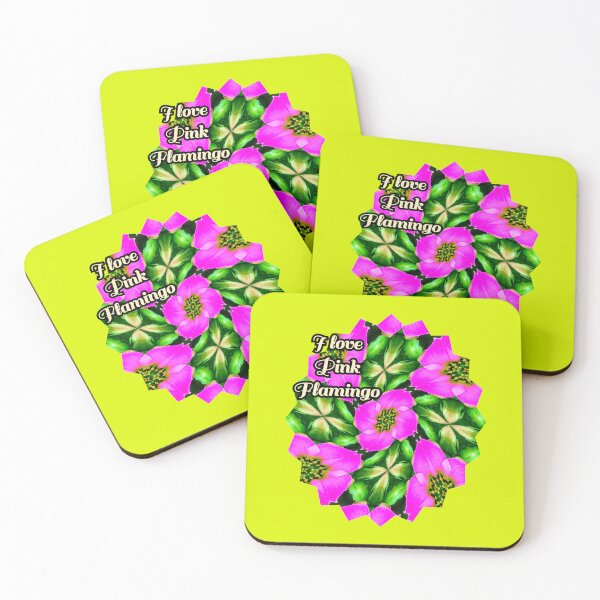 Item preview, Pink Flamingo Flowers Pattern designed and sold by Patternflower.