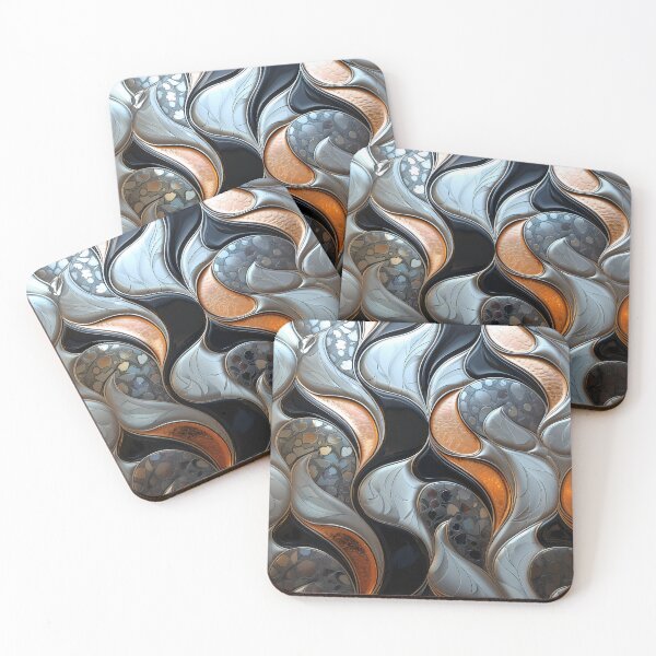 Item preview, Abstract design in black, grey and bronze colours designed and sold by Print2Harbor.