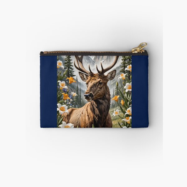 Item preview, Utahn Mountain Elk Surrounded By Sego Lily Flowers designed and sold by taiche.