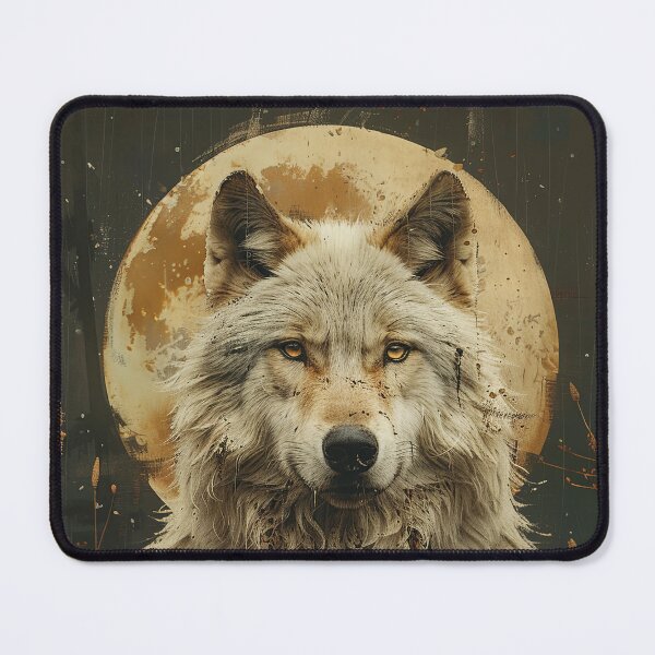 Item preview, White Wolf Oil Painting designed and sold by OccultDreams.
