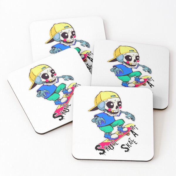 Item preview, Skull skate art designed and sold by JiraVibes.
