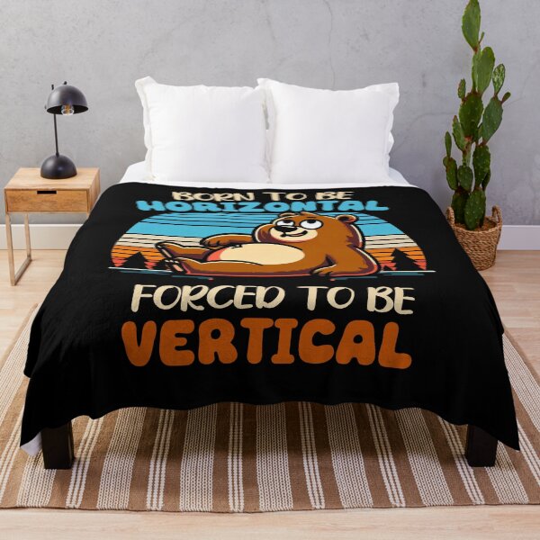 Item preview, Born To Be Horizontal Forced To Be Vertical Funny Bear designed and sold by Chmielayka.