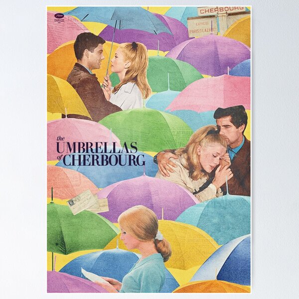 Aperçu de l'œuvre Les Parapluies de Cherbourg Affiche du film créée et vendue par laurasmagic.