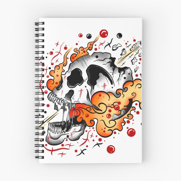 Item preview, Fire ghost skull t shirt designed and sold by DyuDrawSmith.
