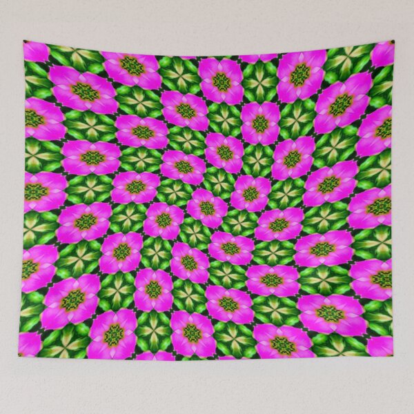 Item preview, Pink Flamingo Flowers Pattern designed and sold by Patternflower.