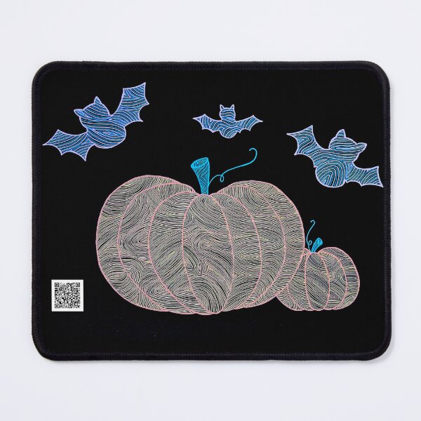 Item preview, Bats and pumkins - halloween line art designed and sold by bv-art.
