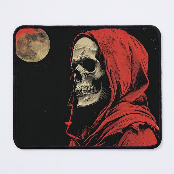 Item preview, Red Cloaked Grim Reaper Illustration designed and sold by OccultDreams.