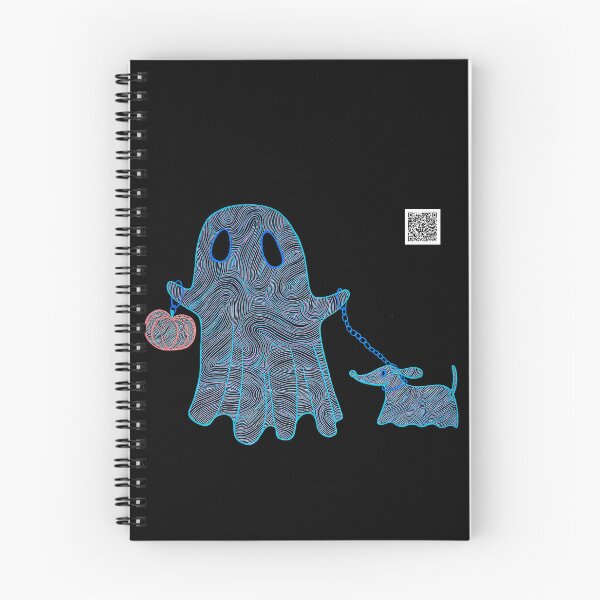 Item preview, Ghost and dog - Halloween line art designed and sold by bv-art.