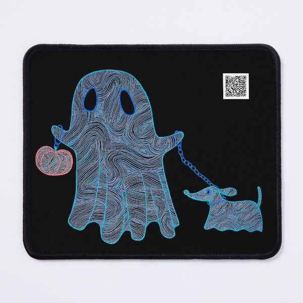 Item preview, Ghost and dog - Halloween line art designed and sold by bv-art.