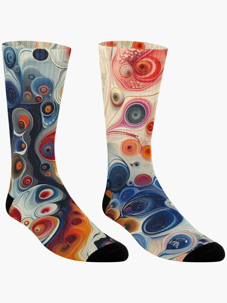 Thumbnail 3 of 5, Socks, Abstract pattern designed and sold by Print2Harbor.