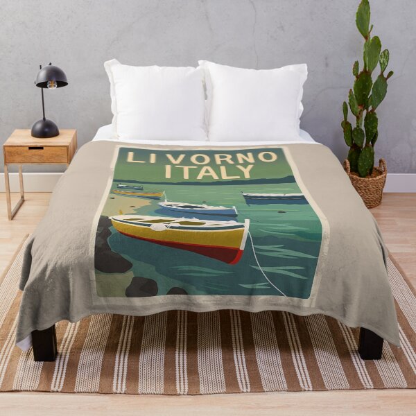 Item preview, A Vintage Travel Illustration of Livorno - Italy designed and sold by GoodOldVintage.