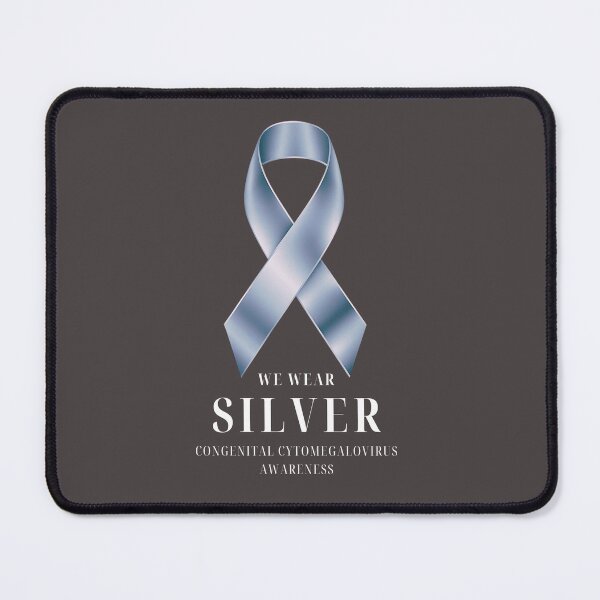 Item preview, Silver Ribbon for Congenital Cytomegalovirus Awareness designed and sold by Taans-Creation.
