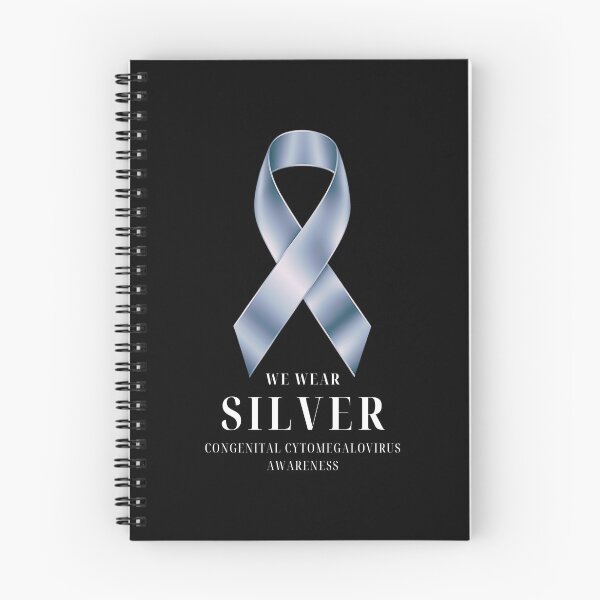 Item preview, Silver Ribbon for Congenital Cytomegalovirus Awareness designed and sold by Taans-Creation.