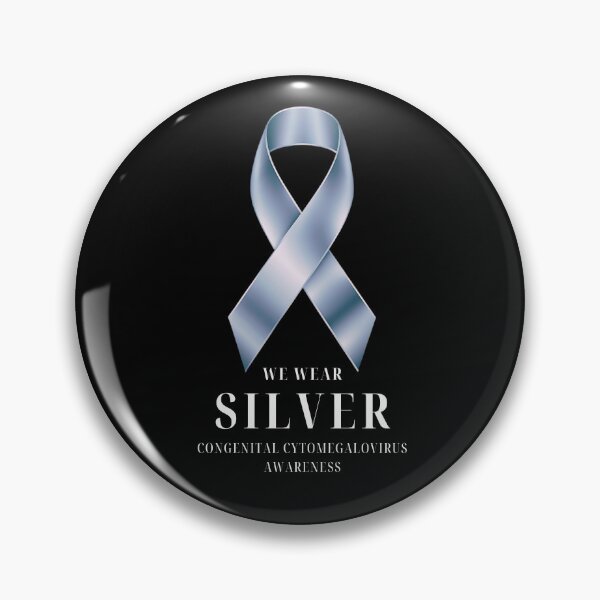 Item preview, Silver Ribbon for Congenital Cytomegalovirus Awareness designed and sold by Taans-Creation.