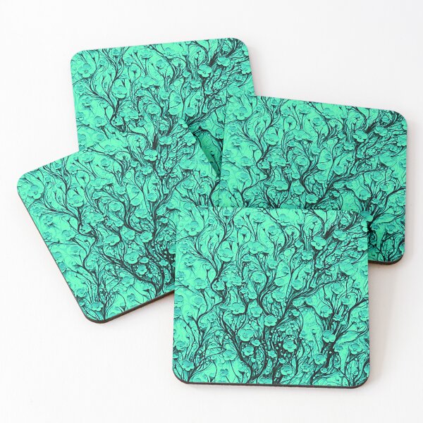 Item preview, Colorful Abstract Turquoise Buttercups designed and sold by LangfordVenfour.