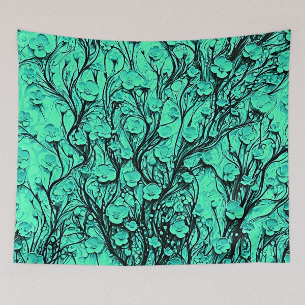 Item preview, Colorful Abstract Turquoise Buttercups designed and sold by LangfordVenfour.