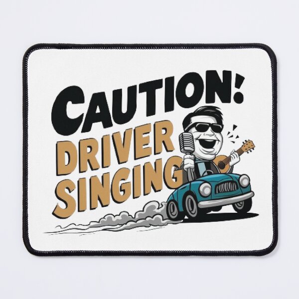 Item preview, Caution Driver Singing designed and sold by swahiliStickers.