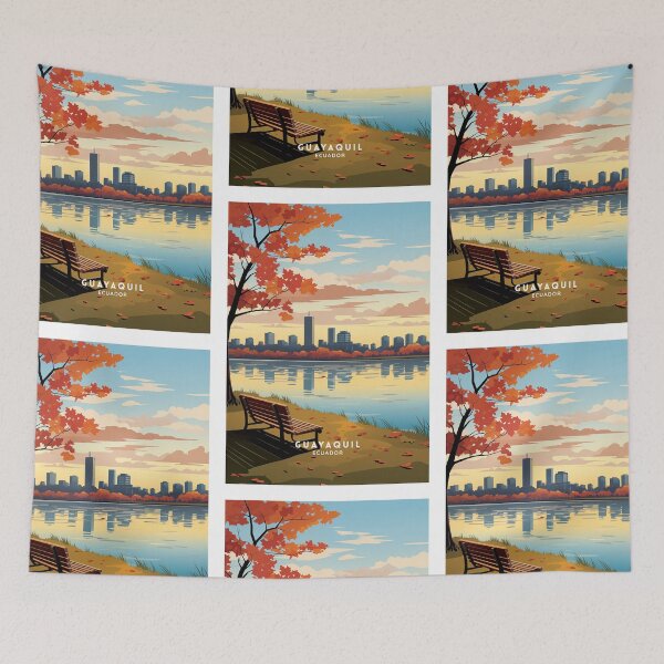Item preview, Guayaquil Ecuador Vibrant Harbor designed and sold by NeuralVibe.