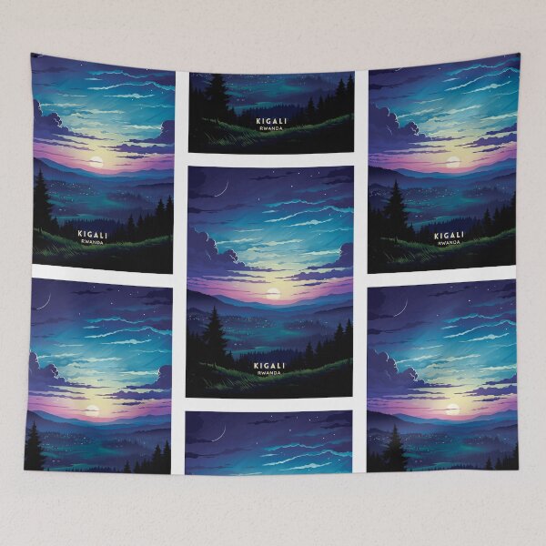 Item preview, Kigali Rwanda Urban Serenity designed and sold by NeuralVibe.