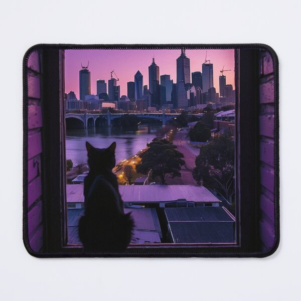 Item preview, Cat Watching Whimsical Skyscraper  designed and sold by Influcoast.