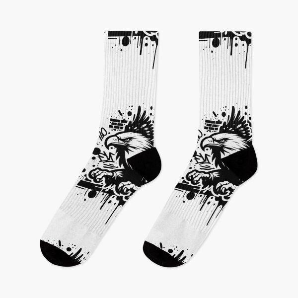 Item preview, Street Art Black and White Eagle designed and sold by InsanseCreation.