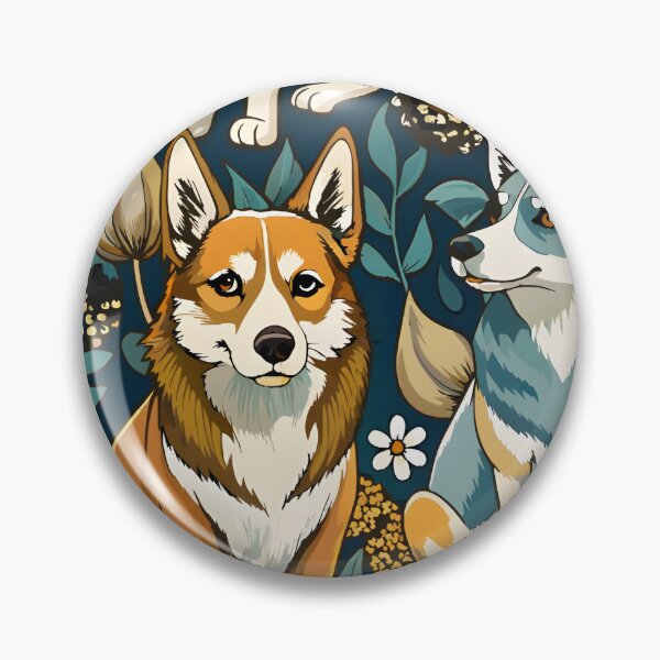 Item preview, Norwegian Lundehund dog floral designed and sold by CraftFabrica.