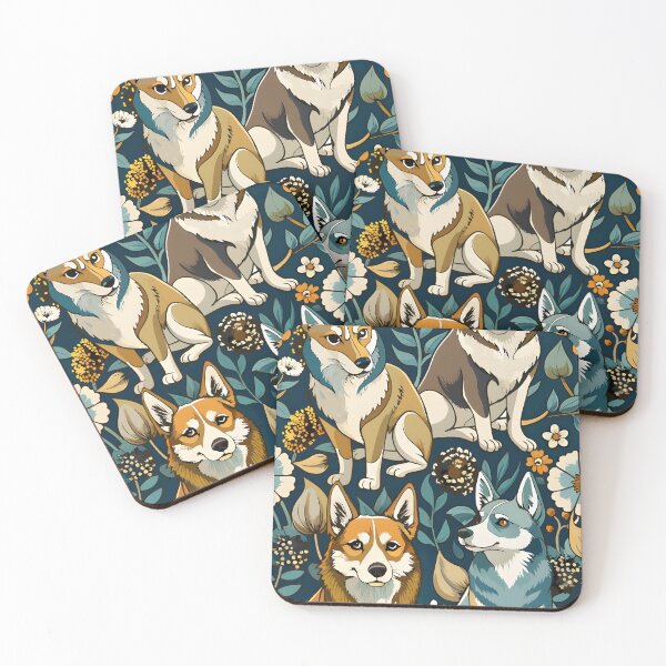 Item preview, Norwegian Lundehund dog floral designed and sold by CraftFabrica.
