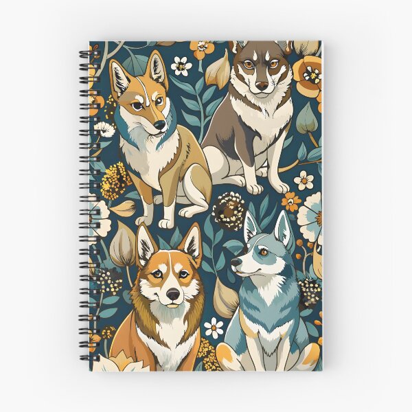 Item preview, Norwegian Lundehund dog floral designed and sold by CraftFabrica.