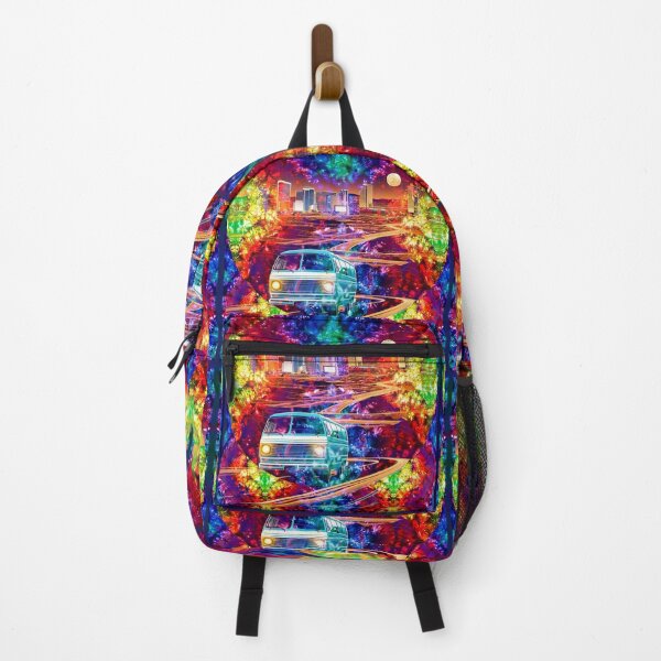 Item preview, Hippy bus tie dye Trippy Vegas van highway  designed and sold by AuroraXGreen.