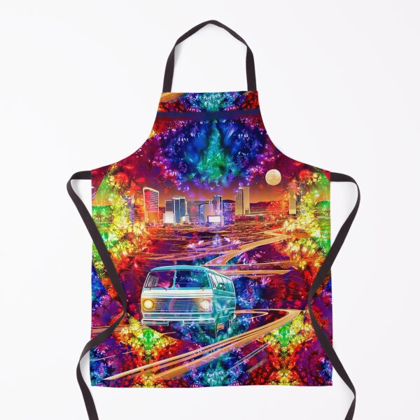 Item preview, Hippy bus tie dye Trippy Vegas van highway  designed and sold by AuroraXGreen.
